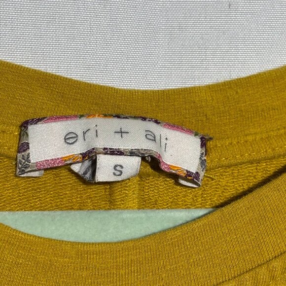 Eri & Ali Anthropologie Yellow Shirt Size Small - Picture 5 of 5